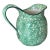Vintage Stangl Pottery Green & White Spongeware Pitcher, Town & Country Collection, Hand-Painted For Sale