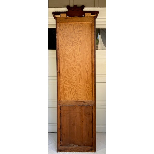 1880s Eastlake Aesthetic Movement Walnut Hall Mirror With Marble Shelf & Drawer For Sale - Image 15 of 16