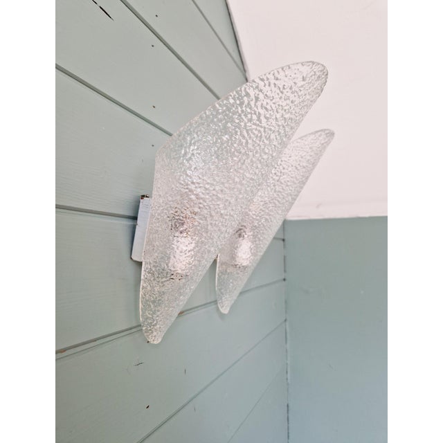 Plastic Vintage Wall Sconces in Textured Clear Plastic, 1970s, Set of 2 For Sale - Image 7 of 12