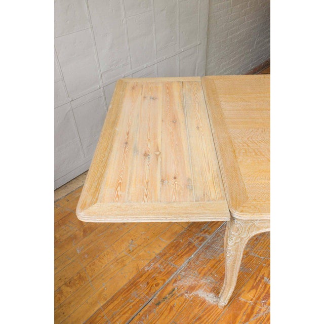 1950s French Limed Oak Dining Table Chairish