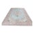 Versatile Vintage Hand-Knotted Light Blue Turkish Medallion Wool Rug - 6.9 X 10 Ft For Sale