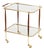 Mid-Century Bar Cart in Brass and Wood from Cesare Lacca, Italy, 1950s For Sale