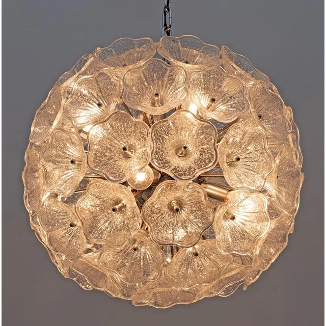 Sputnik Murano Glass Flowers Chandelier by Paolo Venini for Veart, 1960s For Sale - Image 4 of 7