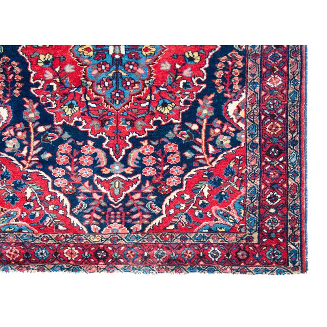 Textile Early 20th Century Persian Sarouk Rug For Sale - Image 7 of 9