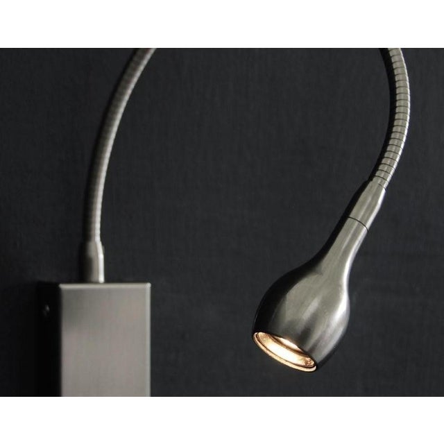 Contemporary Flex & Drop Led Wall Light in Satin Nickel by Aggiolight For Sale - Image 3 of 11