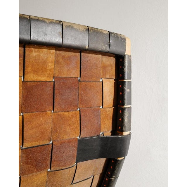 Black Swedish Mid-Century Wooden & Leather Eva Highback Armchair by Bruno Mathsson, 1960s For Sale - Image 8 of 9