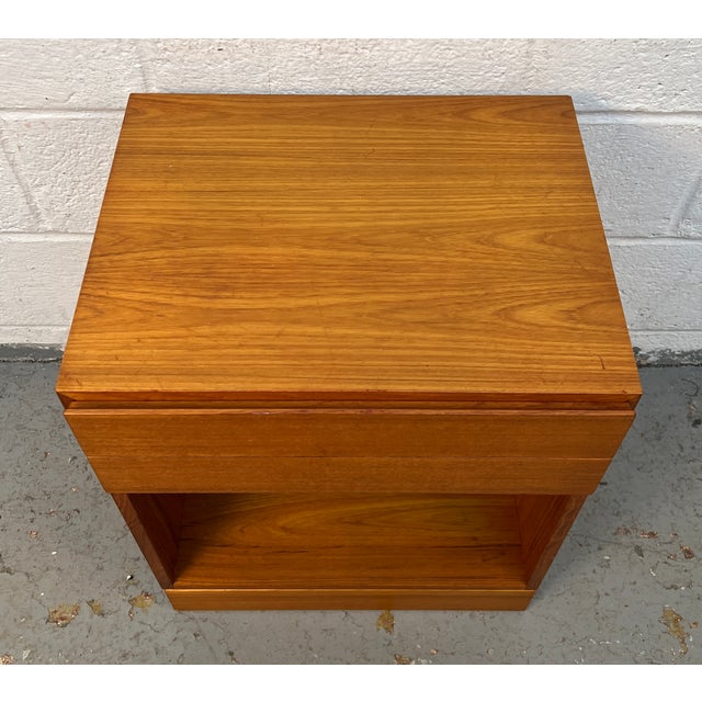 Mid-Century Modern Danish Teak Night Stand For Sale - Image 4 of 14