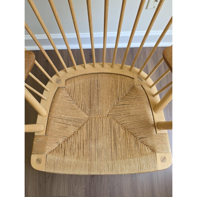 Tan 1950s Original Hans J. Wegner Pp550 Peacock Chair by Johannes Hansen Denmark For Sale - Image 8 of 10