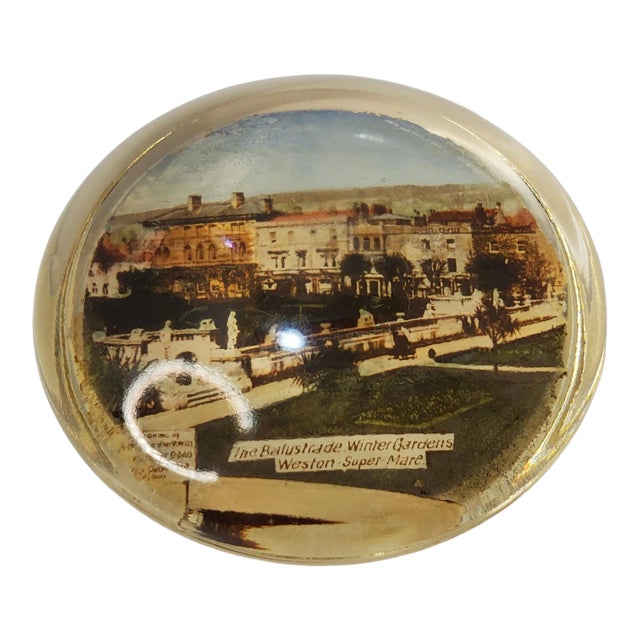 Mid Century Balustrade Winter Gardens Glass Paper Weight For Sale