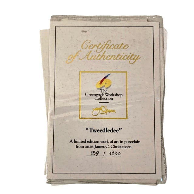 Tweedledee Collectible Porcelain Figurine by James Christiansen For Sale In Phoenix - Image 6 of 6