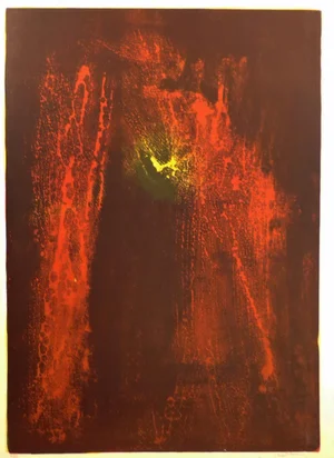 1967 "Nature Prays Without Words" Abstract Signed Lithograph by Lebadang