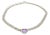 Lehrer Designs Amethyst TorusRing Sterling Silver Link Necklace With Diamonds For Sale