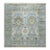 10x14 Gray Hand-Knotted Wool Framed Rosettes Geometric Modern Carpet Rug For Sale