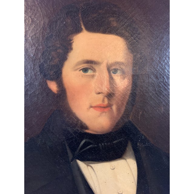 Early 19th Century Framed Oversized Classic Portrait Painting of 18th Century Gentleman For Sale - Image 5 of 6