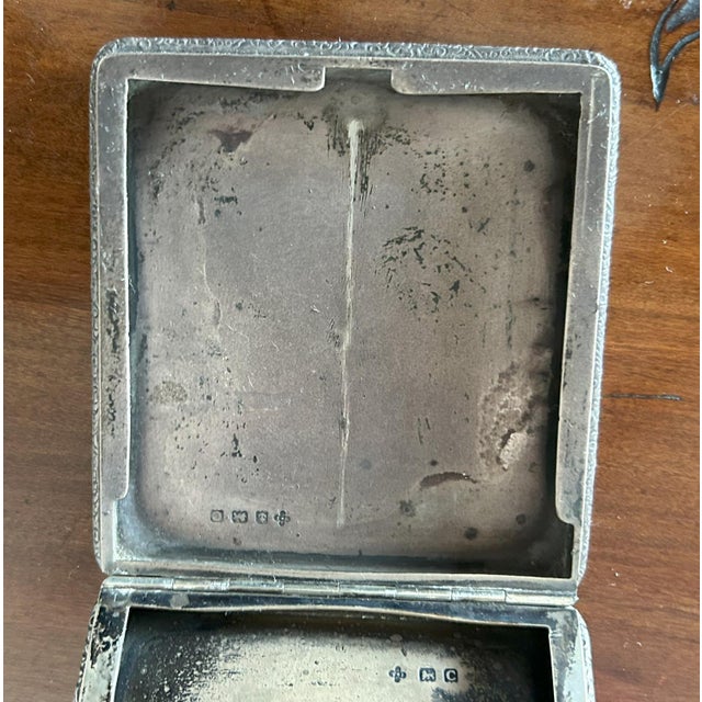 Art Deco Silver Table Clock from William Base & Sons, Birmingham, 1927 For Sale - Image 14 of 18