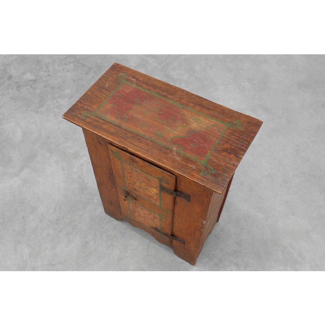 Wood Small Antique 18th Century Oak Cabinet, France For Sale - Image 7 of 15