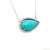 Blue Persian Turquoise Diamond Halo Pendant With Chain 14k WG Certified For Sale - Image 8 of 8