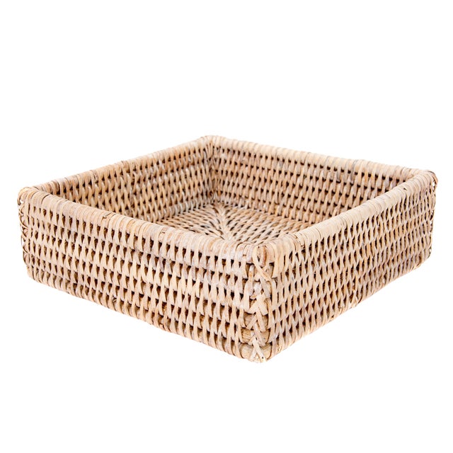 Artifacts Rattan Napkin Holder 7.5"x7.5"x2.5" For Sale