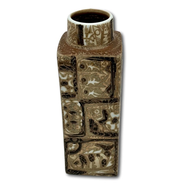 Royal Copenhagan Vintage Mid Century Royal Copenhagen Denmark Nils Thorsson Baca Design Ceramic Vase - 11 Inches Tall For Sale - Image 4 of 12