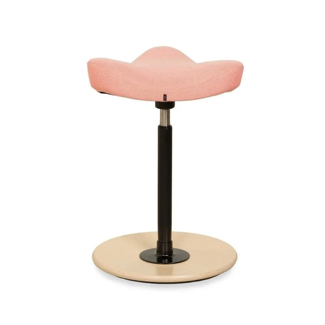 Move Sit-Stand Stool in Ash and Coral Upholstery by Per Øie for Varier For Sale - Image 14 of 15