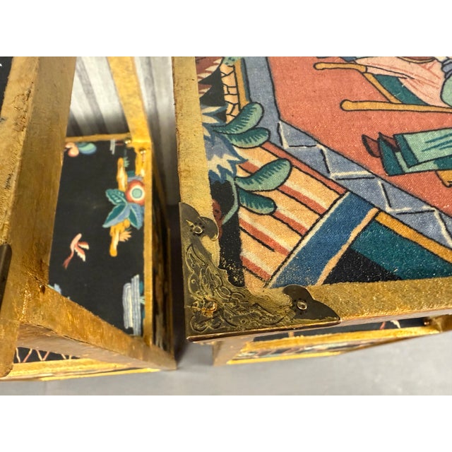 Pair of Late 20th Century Chinoiserie Nightstands / Cabinets For Sale - Image 12 of 15