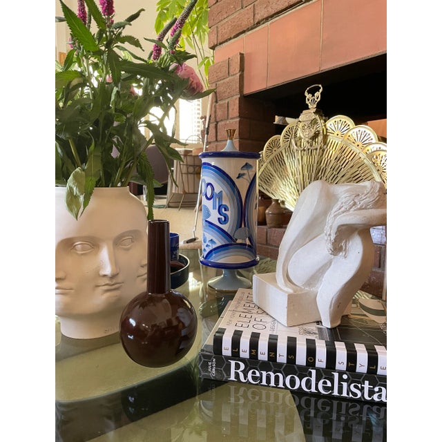 1970s Italian Brown Ceramic Bud Vase for Bretano’s For Sale In Los Angeles - Image 6 of 7