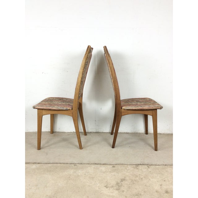 Set of 6 Mid Century Modern Dining Chairs With Vintage Upholstery For Sale - Image 18 of 18