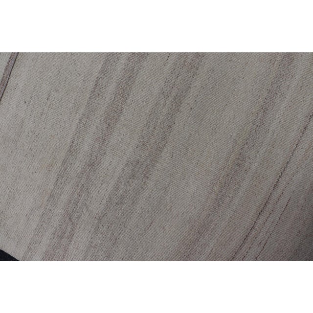 Vintage Turkish Kilim Runner With Subtle Neutral Tones and Elegant Stripes 2'5 X 13'10 For Sale In Atlanta - Image 6 of 10