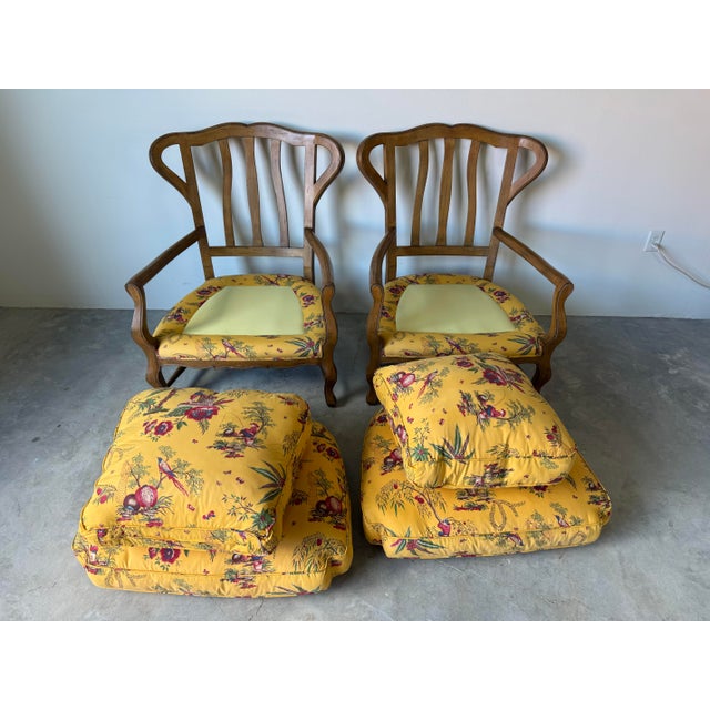 Mid-Century Modern Vintage Palm Beach Style Lounge Chairs – Set of 2 For Sale - Image 3 of 12
