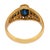 Vintage Sapphire Diamond 18k Yellow Gold Ring, Size 5.25 For Sale In Los Angeles - Image 6 of 6