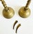 Verdigris Pair of Antique Korean Brass Candlesticks with Reflector Shields For Sale - Image 8 of 13