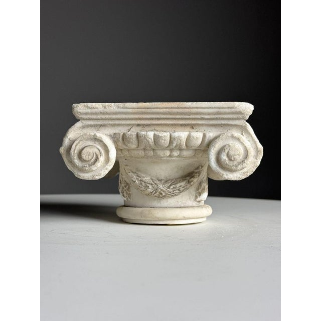 Ionic Hand Carved Marble Capital For Sale - Image 9 of 12