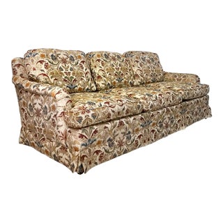 Vintage Hollywood Regency Baker Furniture Down-Filled Sofa For Sale