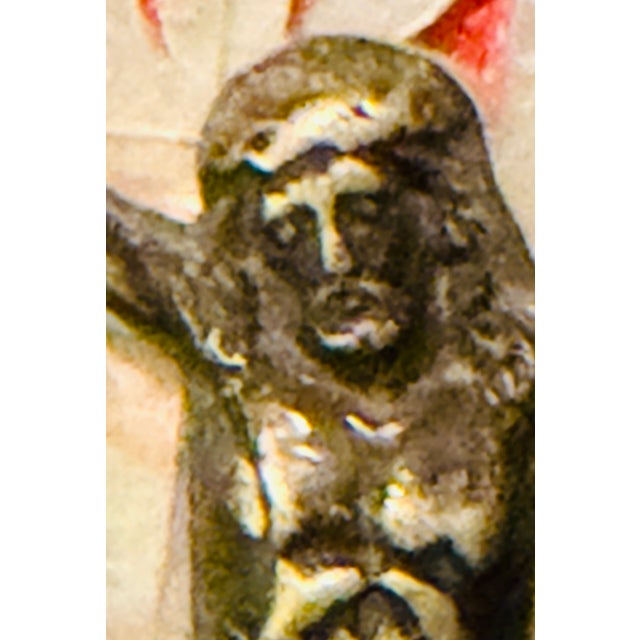 Exquisite Antique Crucifix With Mother-of-Pearl Intricate Carving. For Sale - Image 4 of 8