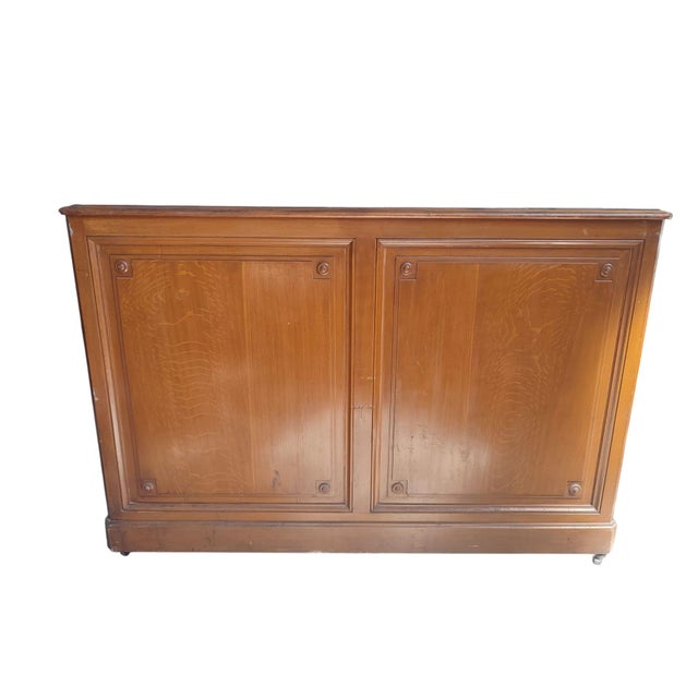 Wood Antique Larch Wood Haberdashery Counter with Wheels and Six Drawers, 1890 For Sale - Image 7 of 18