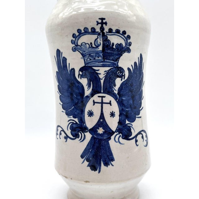 Antique Historicism Majolica Apothecary Vase, Faenza, Italy, 1900s For Sale - Image 13 of 15