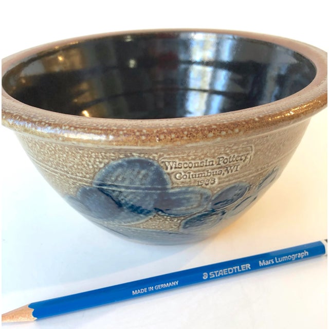 Salt Glazed Berry Bowl - Vintage Farmhouse For Sale - Image 10 of 13