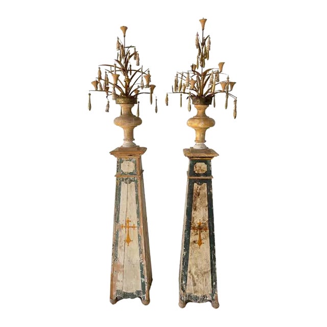 18th Century Italian Torcheres - A Pair For Sale