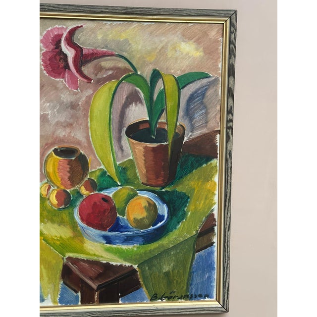 Bror Göransson, Flowers and Fruit, 1960s, Oil on Canvas, Framed For Sale - Image 10 of 14