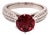 Diamond Platinum Tourmaline Rubellite Ring 5.75 2.43 TCW Certified For Sale