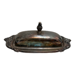 Vintage Silver Plated Butter Storage Serving Dish