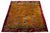 This elegant antique Art Deco Chinese wool rug features a goldenrod-colored field with a burgundy-colored decorative...