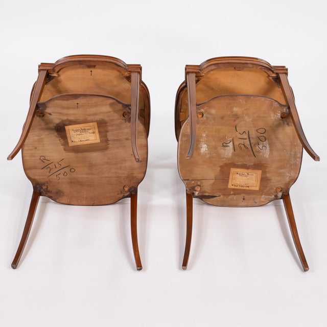 Mid 20th Century Pair of Mid-Century Italian Satinwood Veneered End Tables For Sale - Image 5 of 18