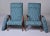 Mid Century Italian Chairs With New Teal Tweed Upholstery - Pair For Sale - Image 11 of 13