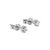 Modern Unisex 14k White Gold 0.16ctw Round Diamond Push Back Petite Stud Earrings, A Pair For Sale - Image 3 of 7