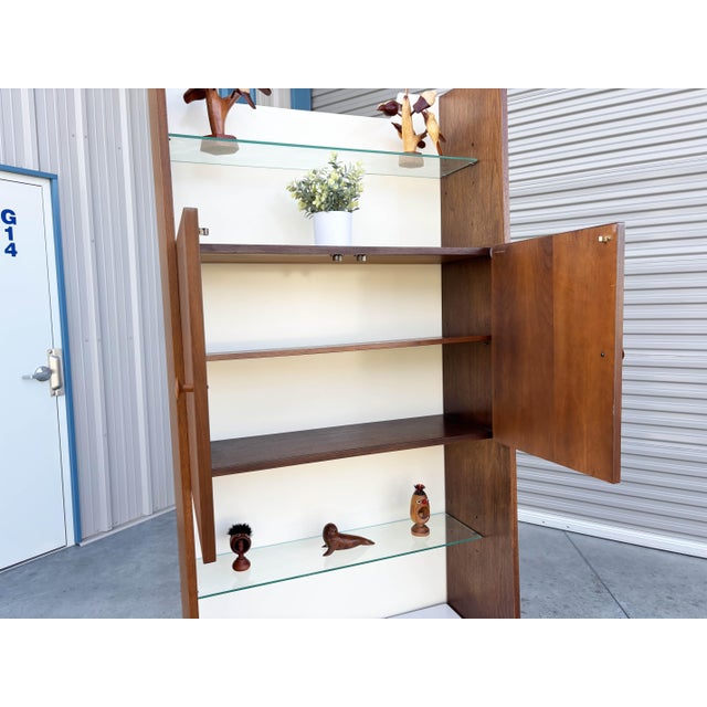 1960s Mid Century Walnut Cabinet by Kipp Stewart for Glenn of California For Sale In Los Angeles - Image 6 of 10