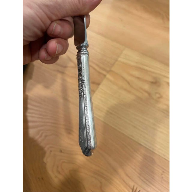 1923 Knives in Old French Hollow Pattern Made by Towle Silversmiths - Set of 5 For Sale In Sacramento - Image 6 of 6