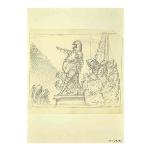 Leo Guida, The Declaration, Drawing, 1970s For Sale