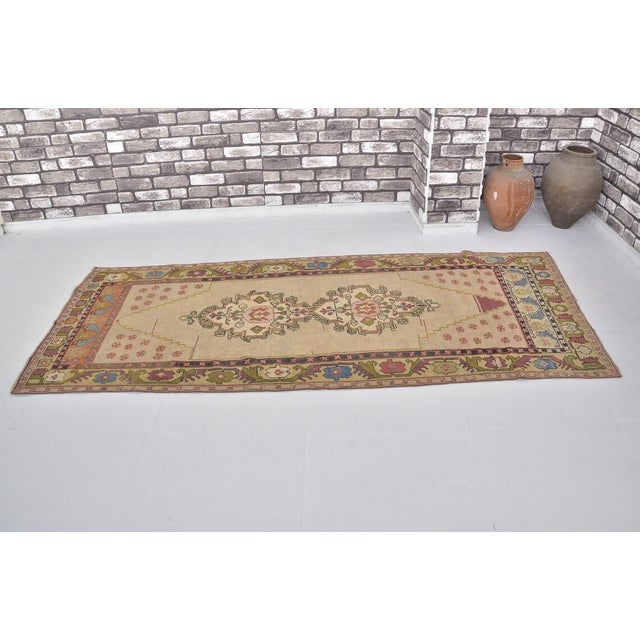 Handmade wool carpet in Turkish Anatolia , Vintage Oushak Rug,Turkish Vintage Anatolian Rug, Handmade wool Rug . One Of...