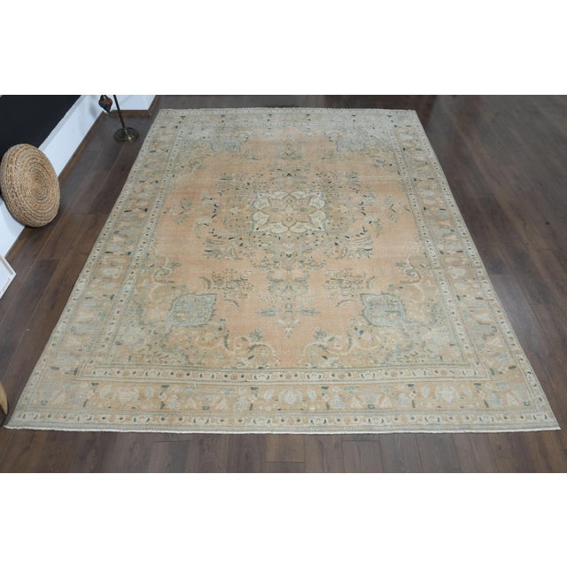 Vintage Persian Hand-Knotted area rug is a semi-antique vintage area rug. The '70s Eastern region of Anatolian's unique...